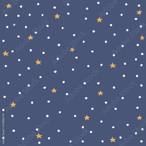 Stars in night sky. Background illustration