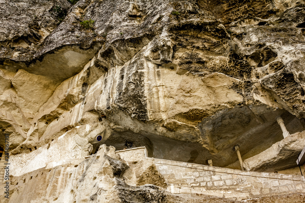 Naklejka premium Svyato-Uspensky cave monastery, Chufut-Kale, Crimea