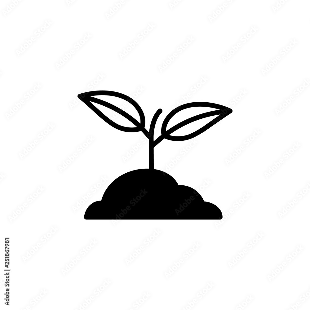 Sprout icon vector. Sprout vector design. sign design. flat style. Vector EPS 10 Sprout icon vector. Sprout vector design. sign design. flat style. Vector EPS 10