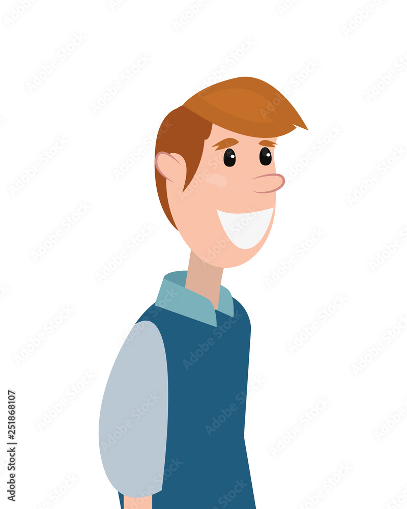 man character cartoon portrait