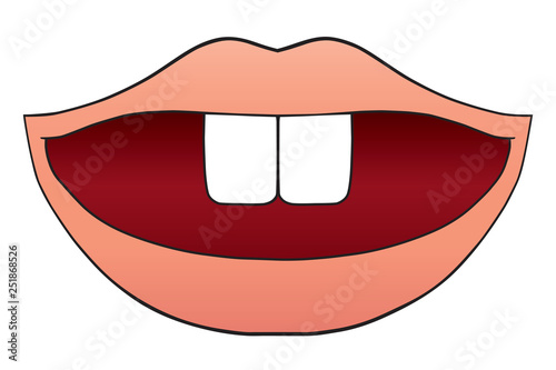 Mouth With Two Teeth
