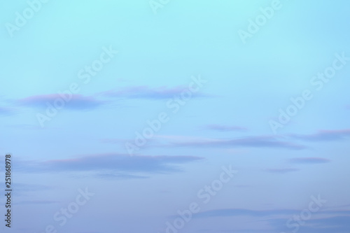 clouds on evening blue sky with sunset, natural background or backdrop for sky replacement