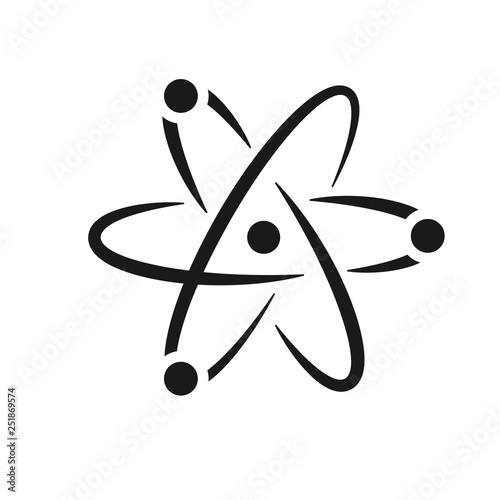 Atom sign icon. Science symbol isolated for design
