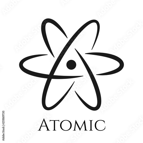 Atom sign icon. Science symbol isolated for design