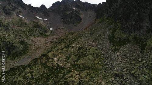 Rocky mountains, French Alps aerial