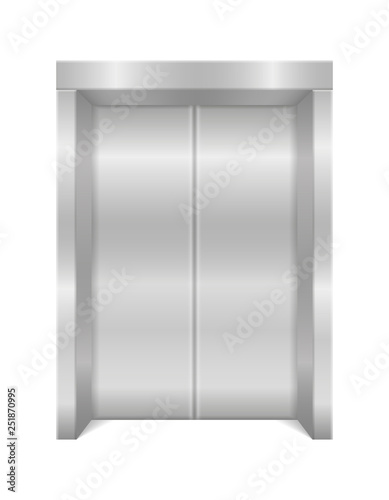 elevator modern office metal lift stock vector illustration