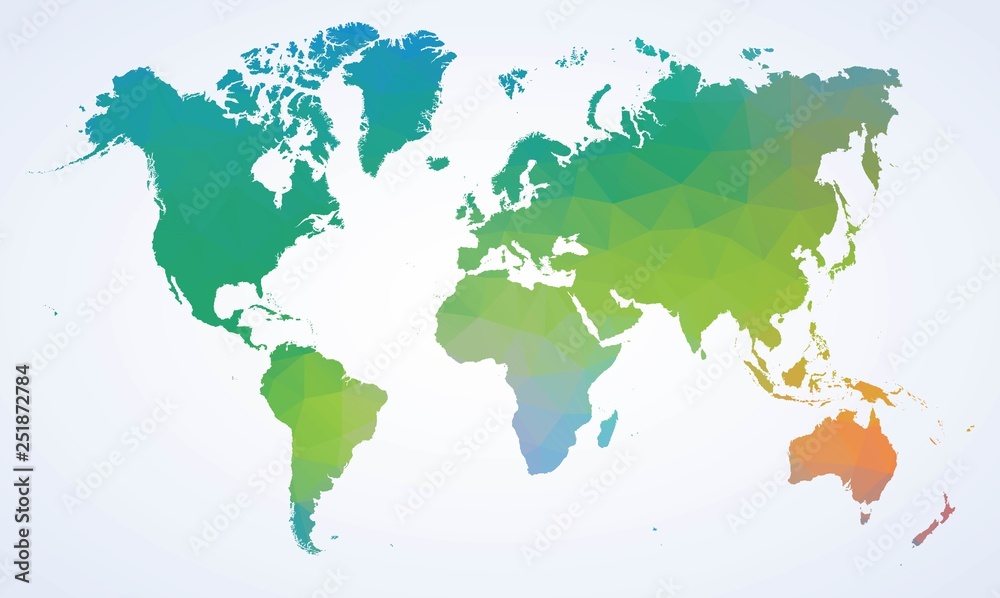 Obraz premium Polygonal World Map