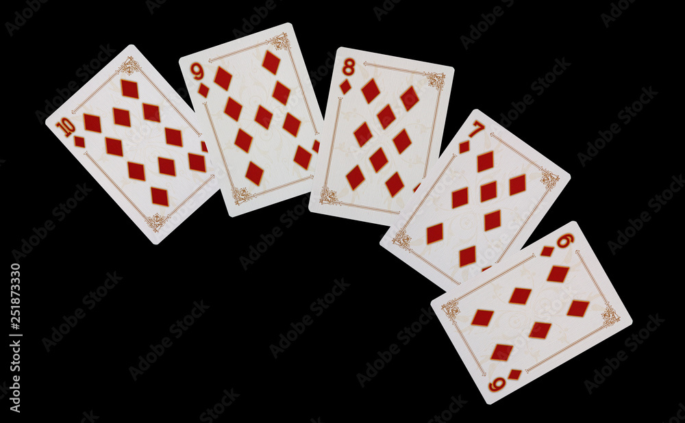 Poker - Straße in Karo Poker - Straße in Karo