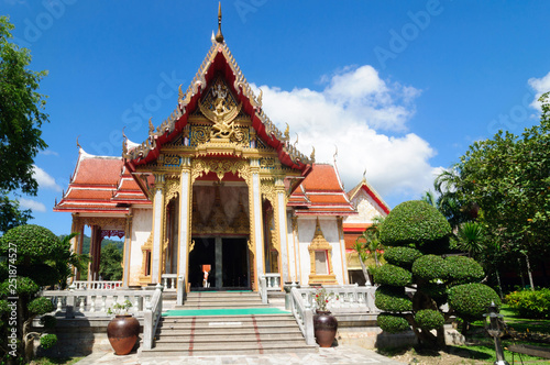 Cross-shaped Vihara of the Buddhist temple complex Wat Chalong.