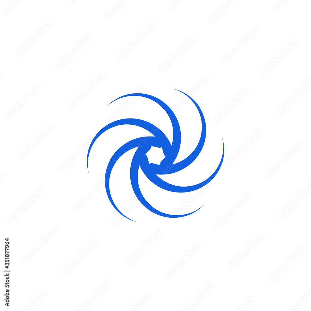 Abstract Swoosh Spinning Whirl Logo Template Abstract Swoosh Spinning Whirl Logo Template