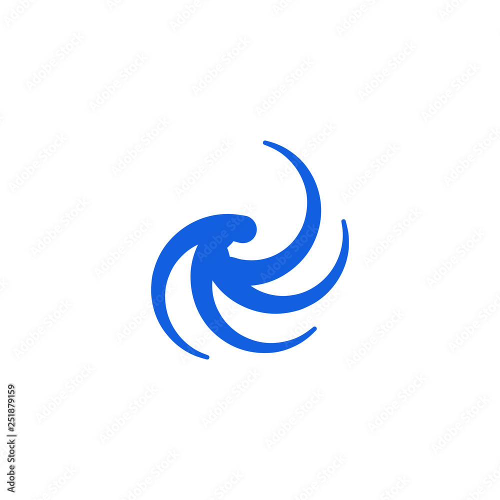 Abstract Wing Swoosh Spinning Whirl Logo Template Abstract Wing Swoosh Spinning Whirl Logo Template