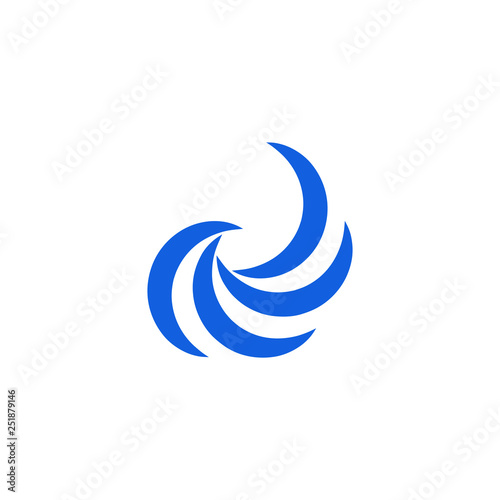 Abstract Wing Swoosh Spinning Whirl Logo Template