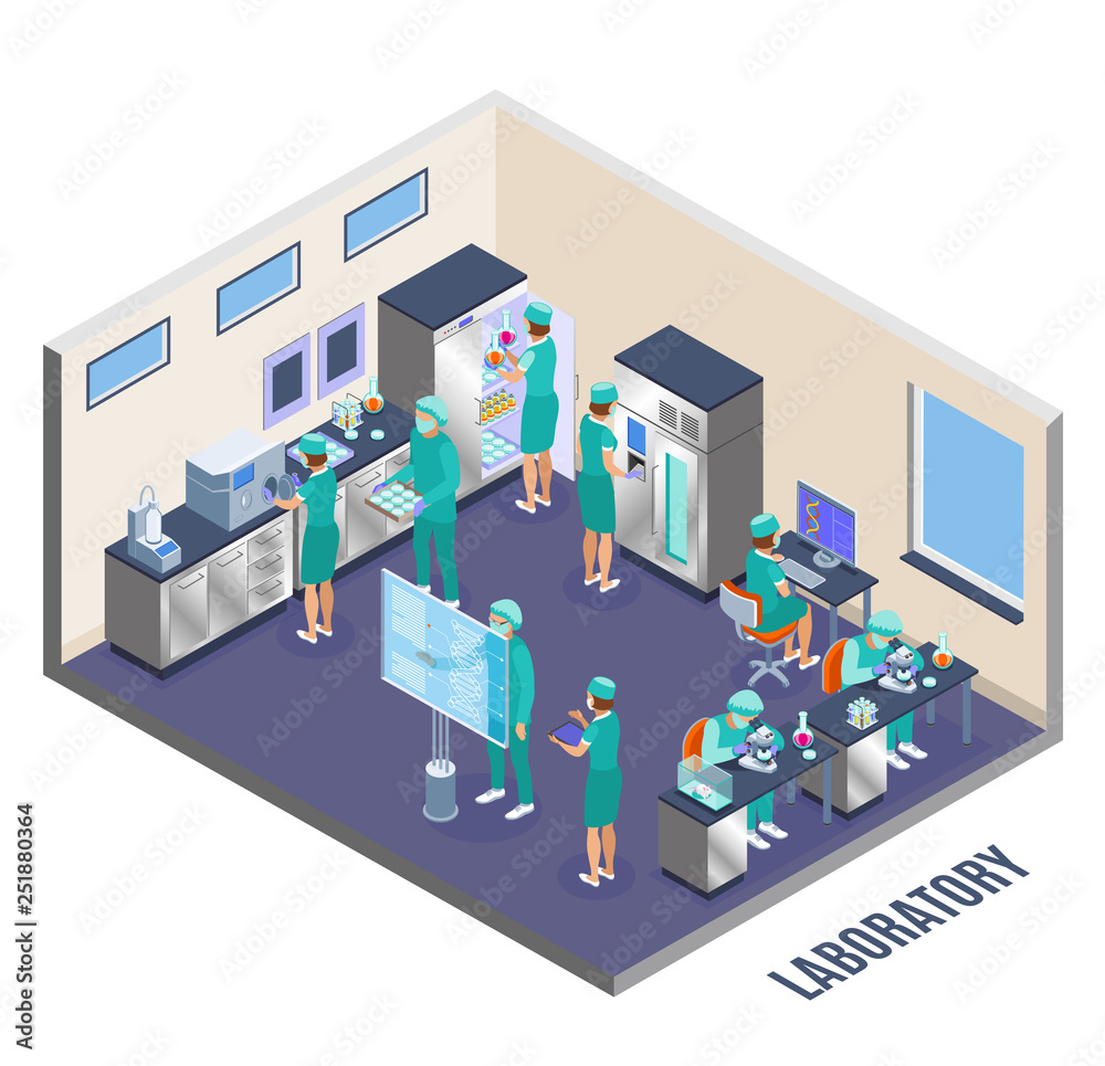 Microbiology Isometric Composition Microbiology Isometric Composition