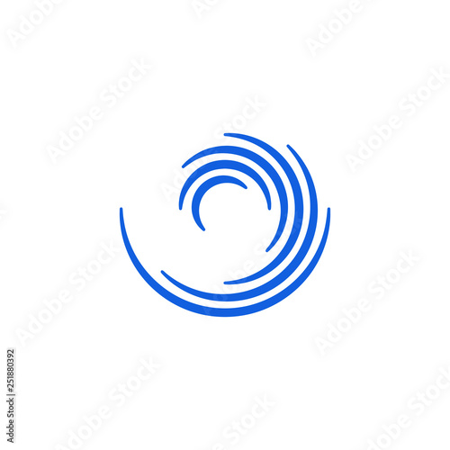 Abstract Swoosh Spinning Whirl Logo Template