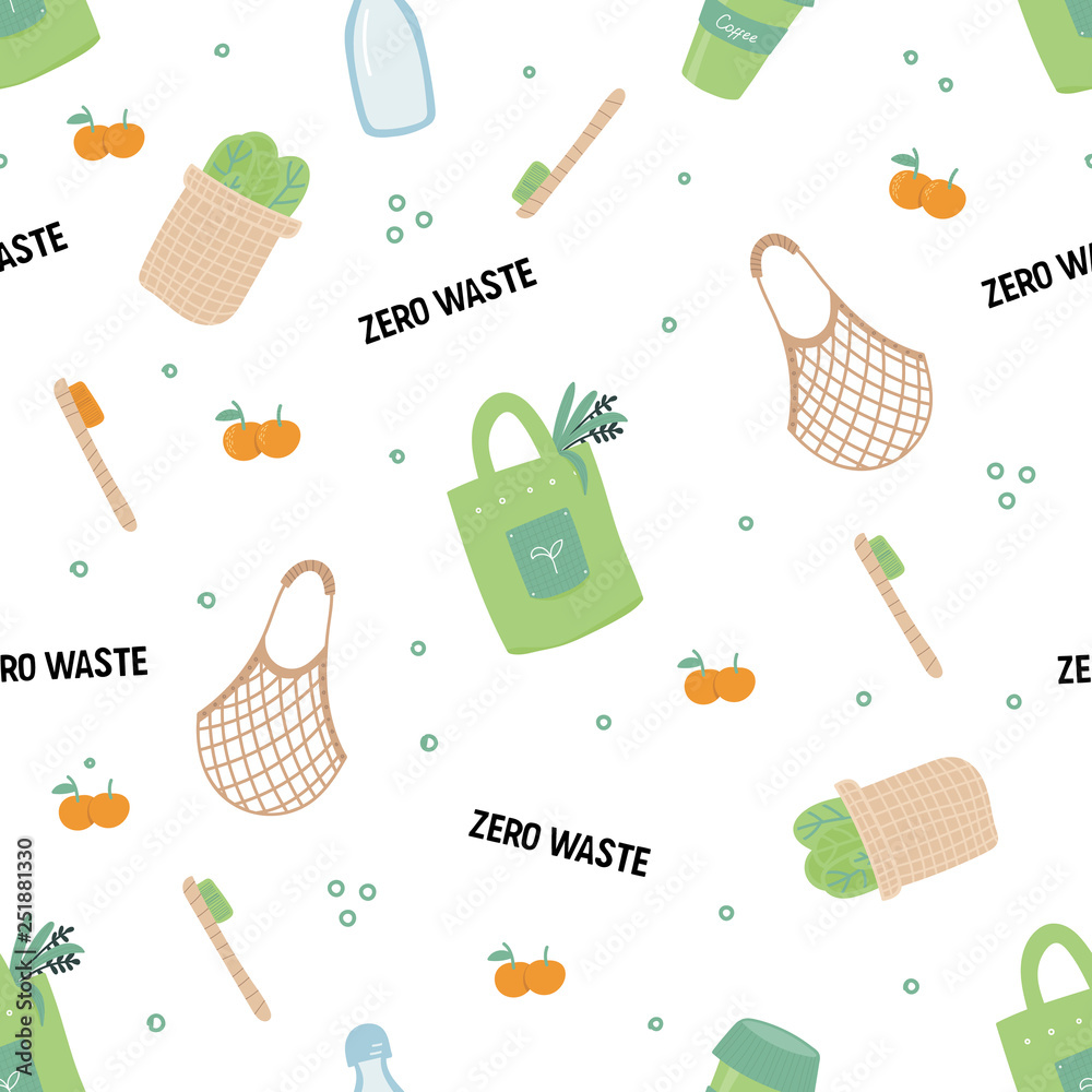 Zero waste seamless pattern. Vector Zero waste seamless pattern. Vector