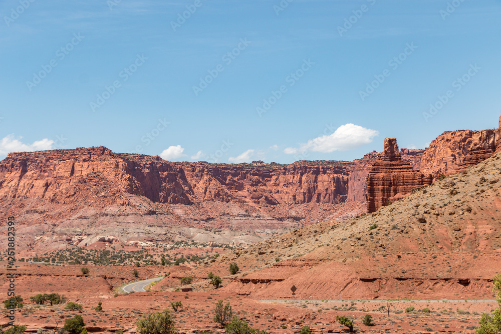 Winding Road Around Chimney Rock