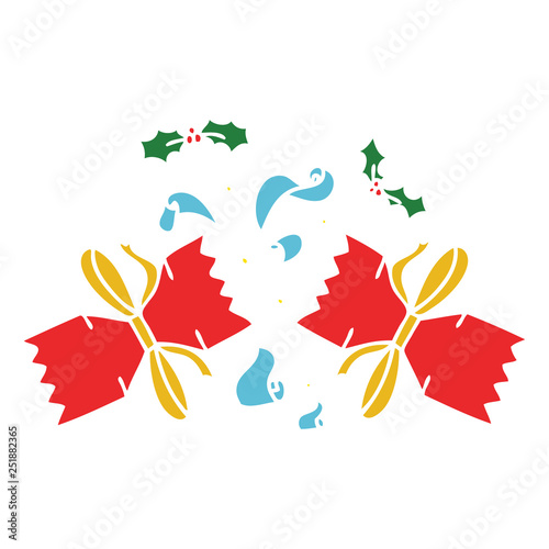 quirky hand drawn cartoon popped cracker