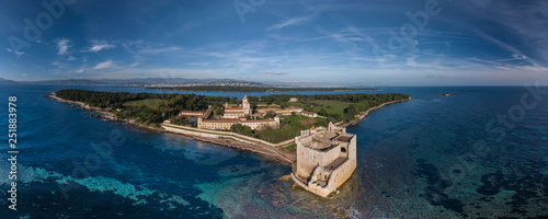 Above Lerins islands in French Riviera