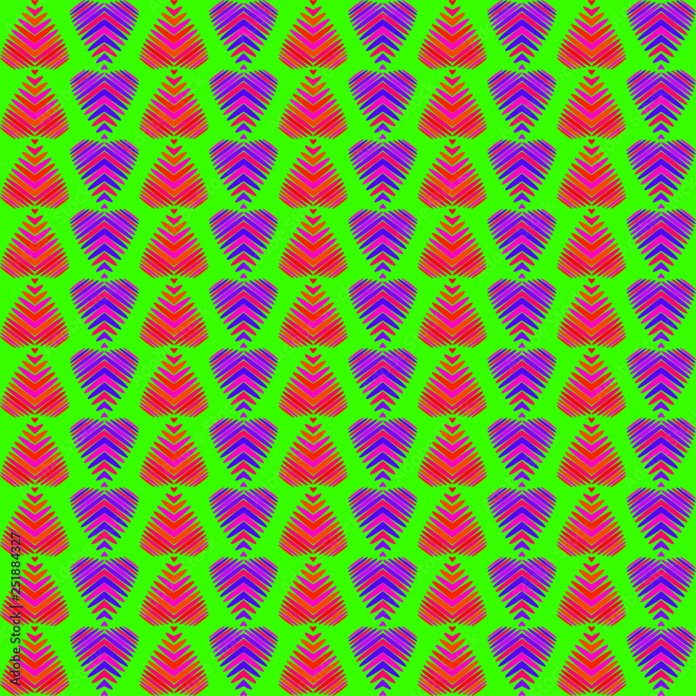 Pattern of blackberry hearts and iridescent strawberry strips.