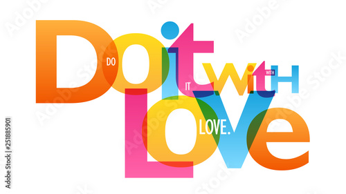DO IT WITH LOVE. colorful typography banner