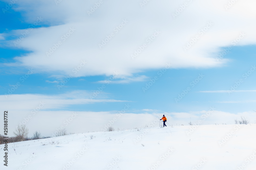 Breaking trail in wonderful fresh snow
