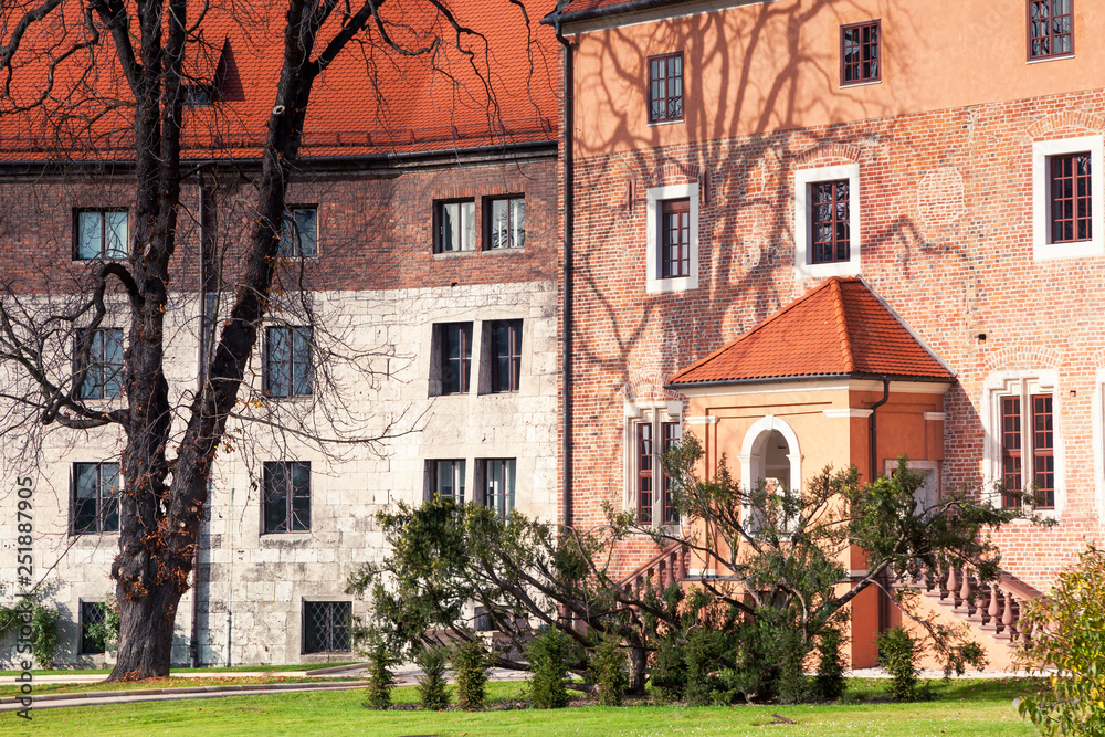 Fototapeta premium Fantastic view of the ancient city Krakow on a sunny day.