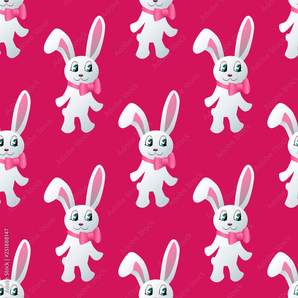 Bunny seamless pattern