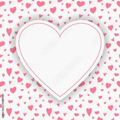 Background with cute hand drawn hearts for Mother s Day  Women s Day and Valentine s Day. Vector