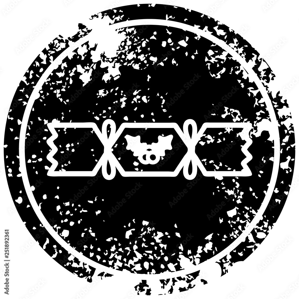 Obraz premium christmas cracker distressed icon