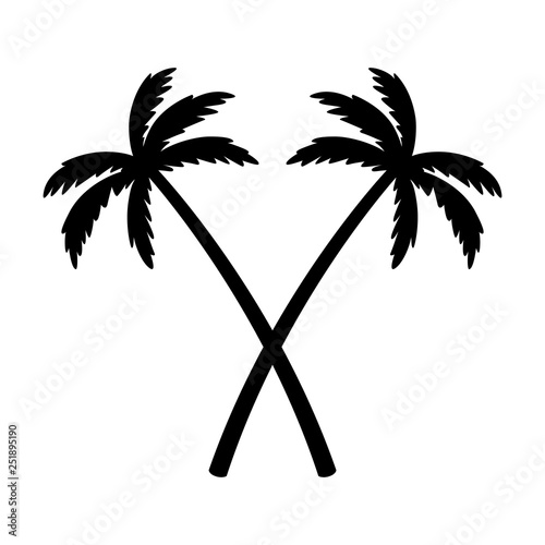 palm tree coconut tree vector icon island logo dolphin character illustration symbol graphic