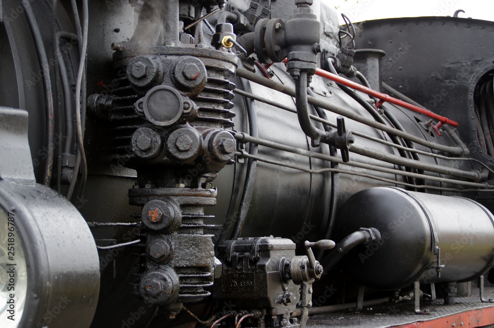 Fototapeta premium Steam locomotive engine