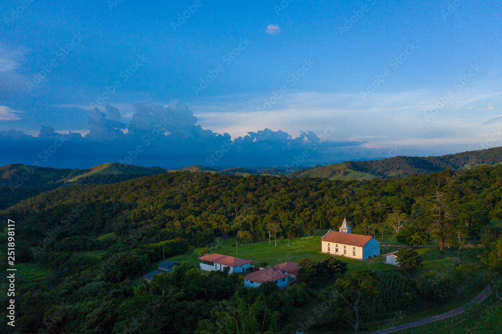 Fototapeta premium village in the mountains