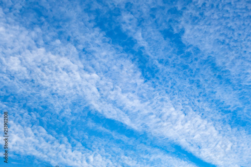 Blue sky cloud in winter for background texture