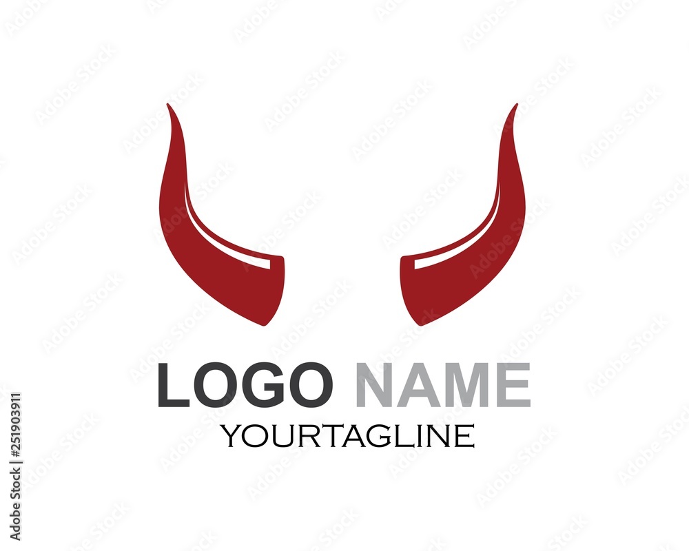 devil horn,animal horn logo icon vector devil horn,animal horn logo icon vector