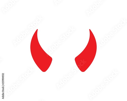 devil horn,animal horn logo icon vector