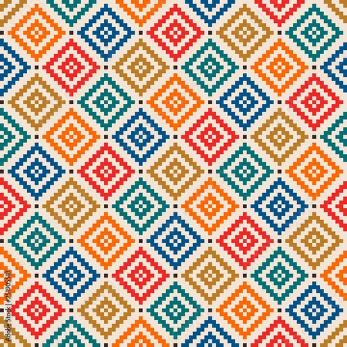 Aztec like style pattern illustration