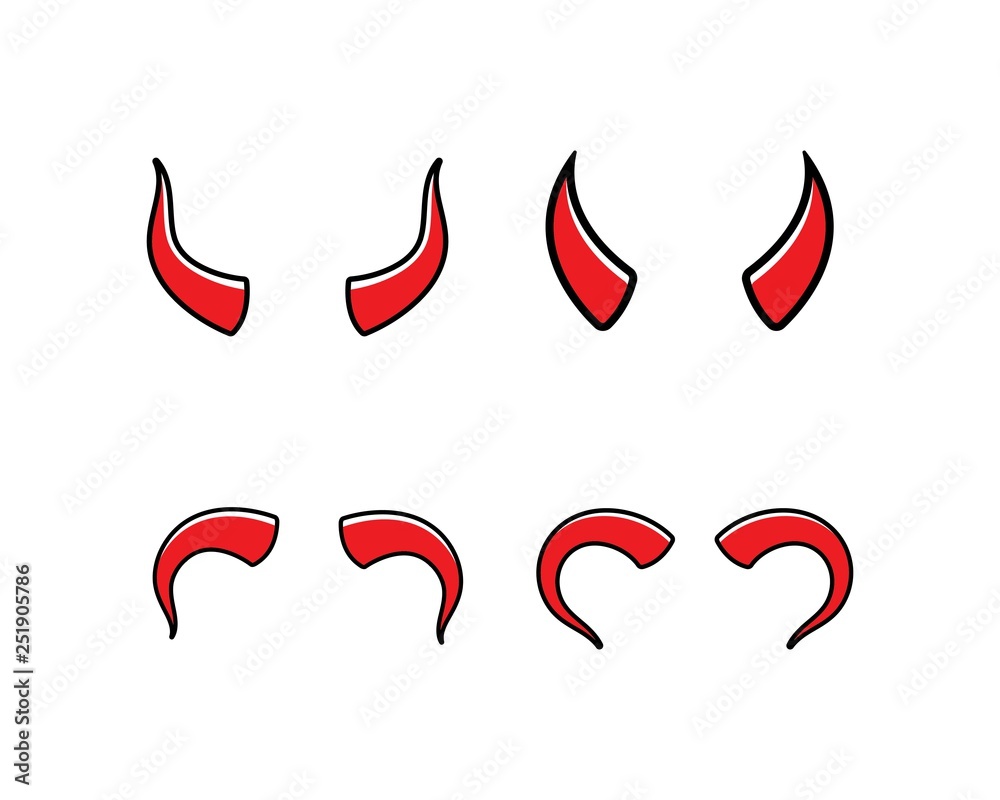 devil horn,animal horn logo icon vector devil horn,animal horn logo icon vector