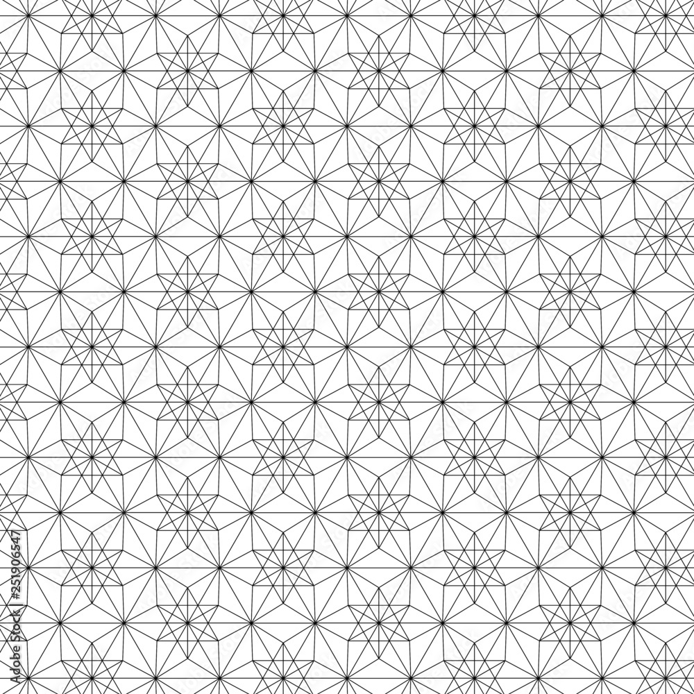 Diamond of Life - Seamless Vector Sacred Geometry Patterns For Layer Masks Black