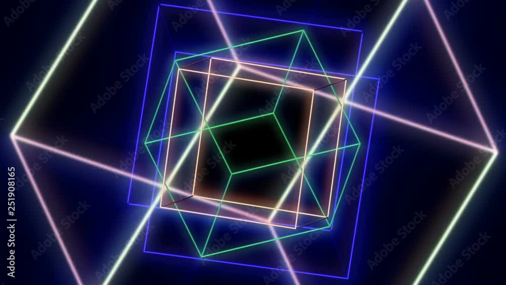 Motion Graphic Shapes Abstract Animation - seamless looping video animation