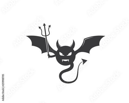 Devil logo vector photo