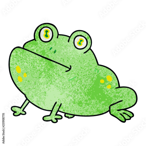 quirky hand drawn cartoon frog