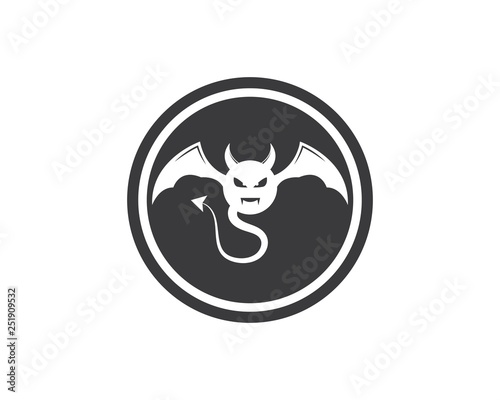 Devil logo vector photo