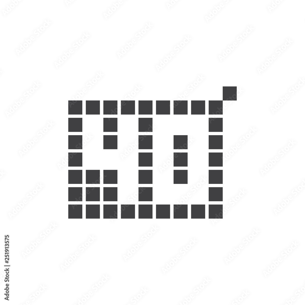 40 Year Anniversary Pixel Number Vector Template Design Illustration 40 Year Anniversary Pixel Number Vector Template Design Illustration