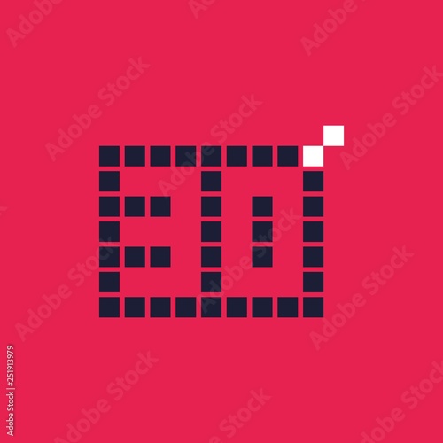 30 Year Anniversary Pixel Number Vector Template Design Illustration