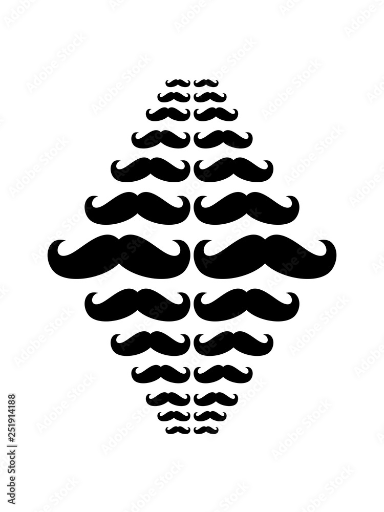 bart cool muster viele schnurrbarte mustache schnurrbart zeichen symbol  rasieren wachsen lassen rasierer clipart logo design Stock Illustration |  Adobe Stock