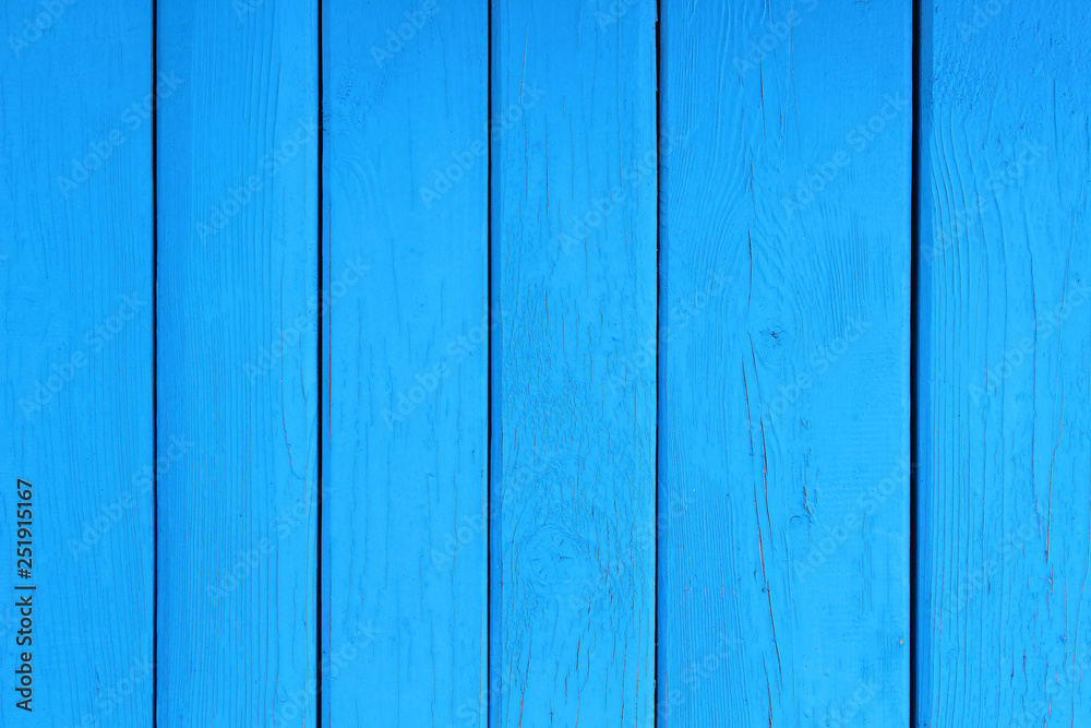 Obraz premium Blue wooden boards. Close-up. Background. Texture.