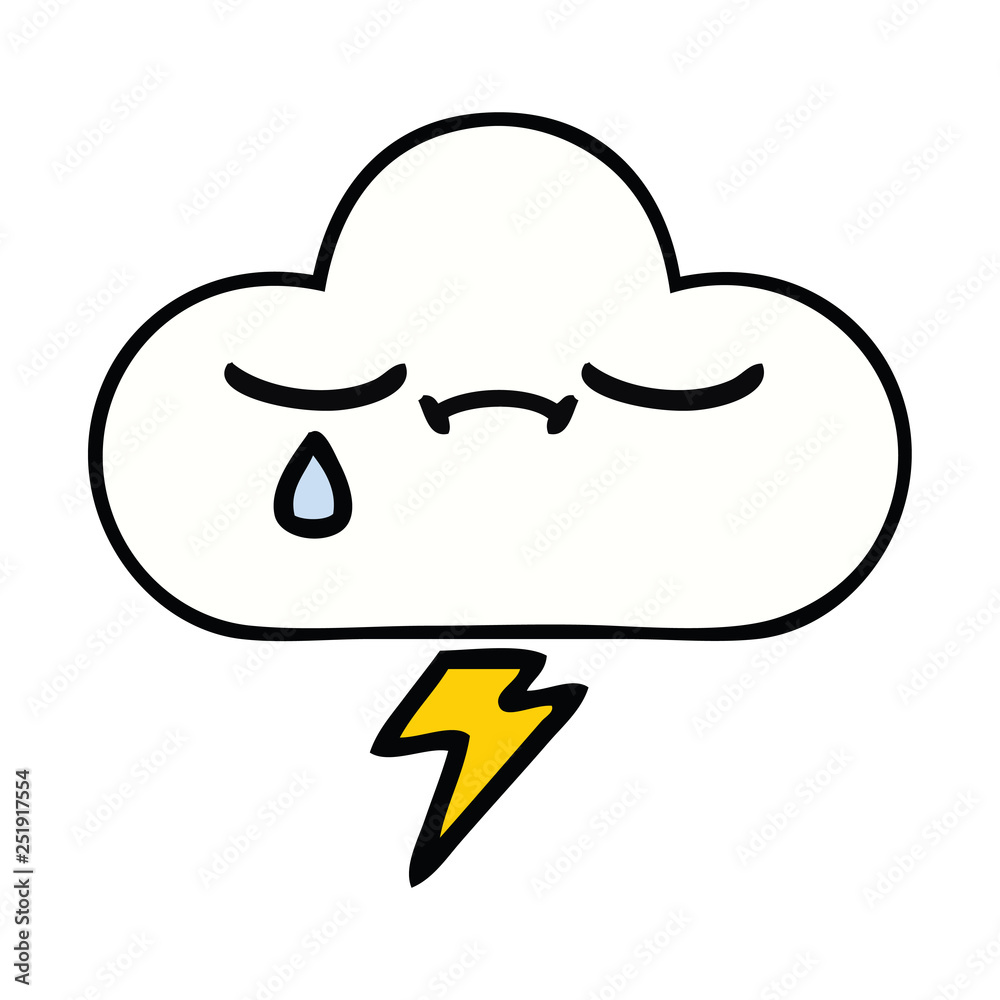 cute cartoon thunder cloud cute cartoon thunder cloud