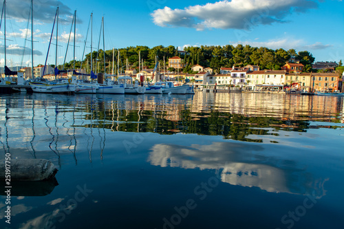 August 13  2018  small fishermans and yacht haven  marina in Saint-Mandrier-sur-Mer  Provence  France