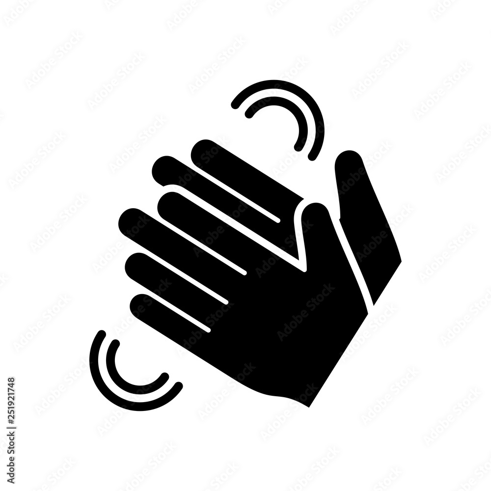 Fototapeta premium clapping hand icon