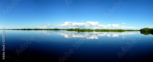 panorama of placid lake in florida